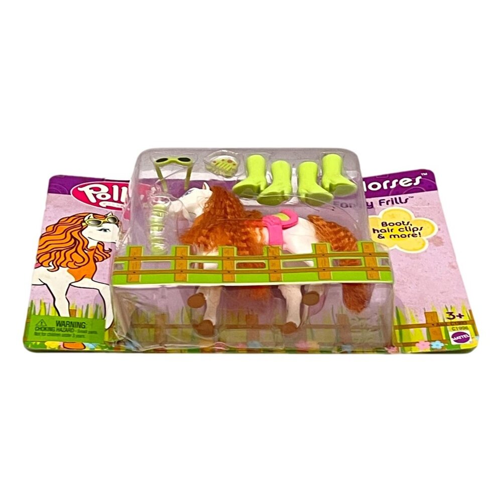 Vintage Polly Pocket Hip Horses Fancy Frills Red Mane‎ 2003 New - Picture 3 of 4